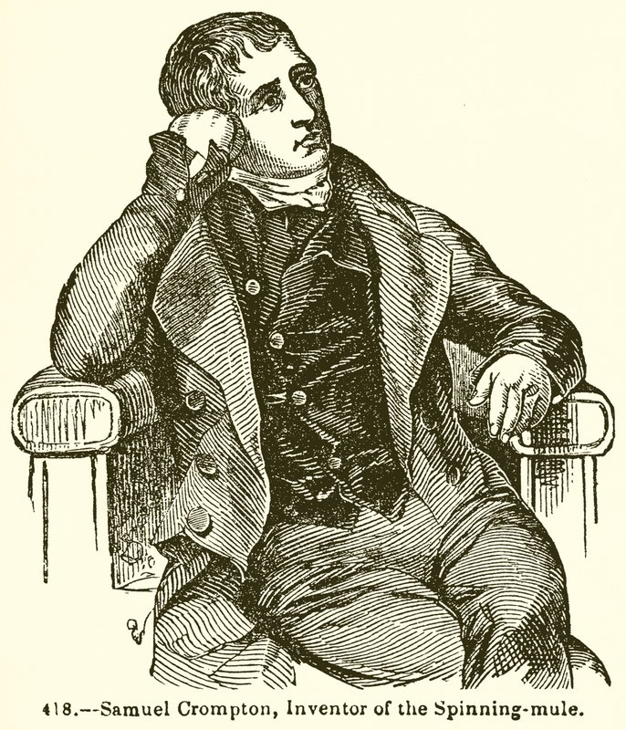 Samuel Crompton, Erfinder der Spinnmaschine von English School