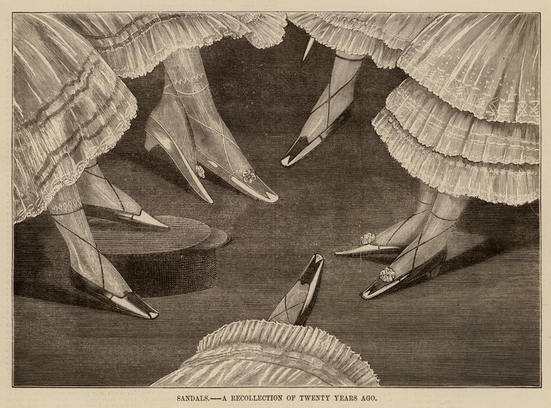 Sandalen, eine Erinnerung an vor zwanzig Jahren (Gravur) von English School