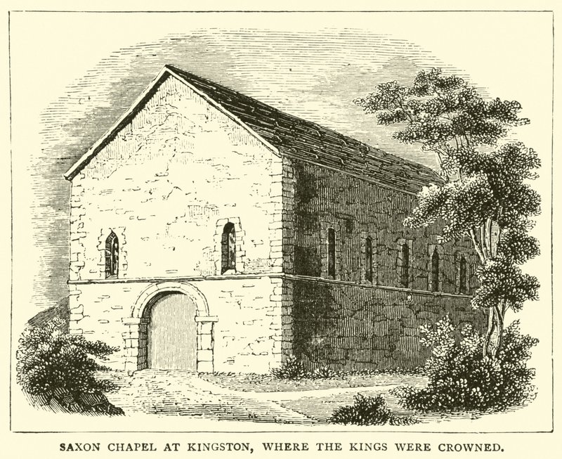 Sächsische Kapelle in Kingston, wo die Könige gekrönt wurden von English School