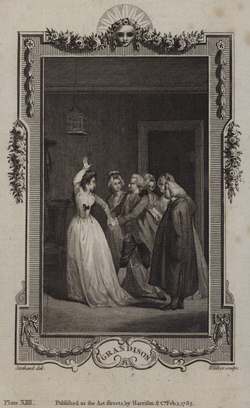 Szene aus Die Geschichte von Sir Charles Grandison, von Samuel Richardson von English School