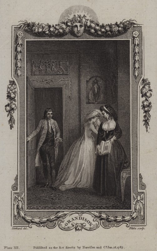 Szene aus Die Geschichte von Sir Charles Grandison, von Samuel Richardson von English School