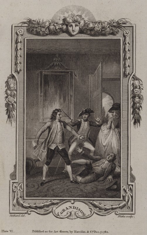 Szene aus Die Geschichte von Sir Charles Grandison, von Samuel Richardson von English School