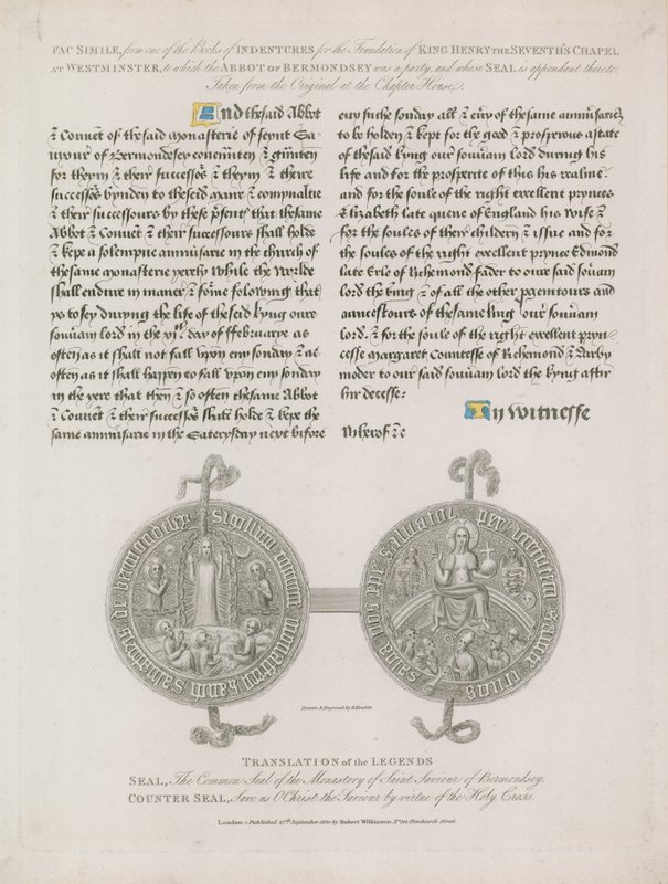 Siegel des Klosters Saint Saviour von Bermondsey von English School