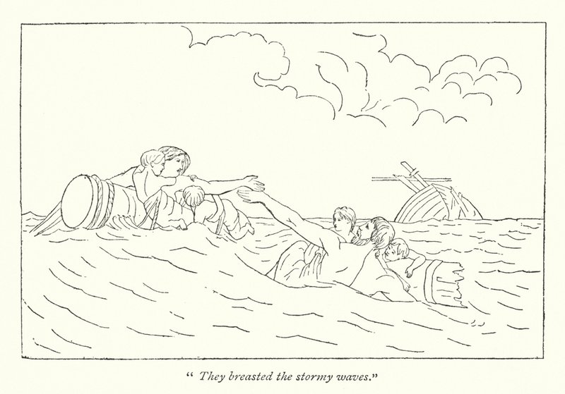 Die Komödie der Irrungen; Das Schiffswrack von Aegeon und Aemilia (Stich) von English School
