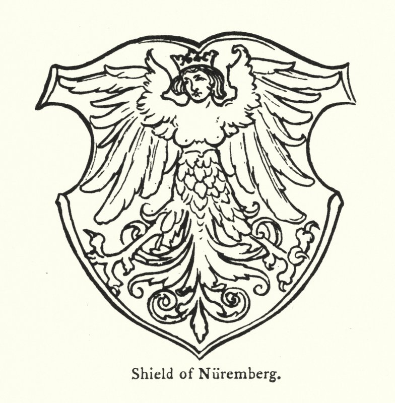 Schild von Nürnberg (Gravur) von English School