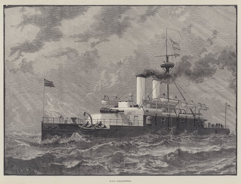 Schiffe bei der Marineparade zum Jubiläum der Königin (Gravur) von English School