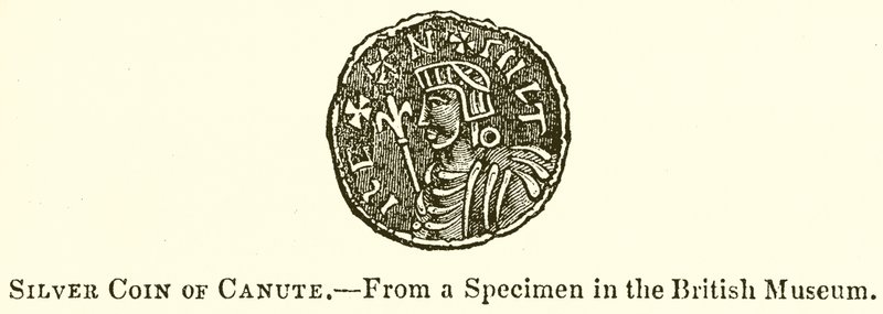 Silbermünze von Knut von English School