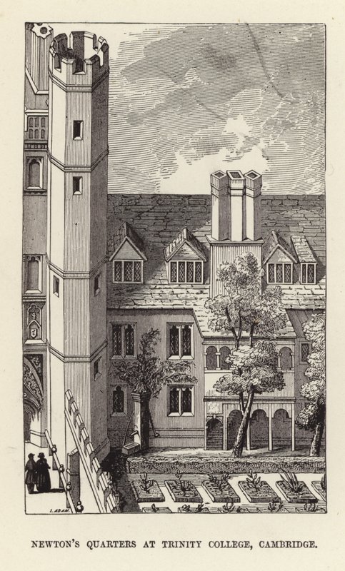 Wohnräume von Sir Isaac Newton am Trinity College, Cambridge von English School