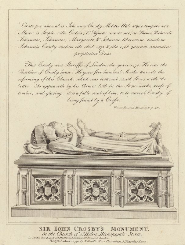 Denkmal von Sir John Crosby von English School