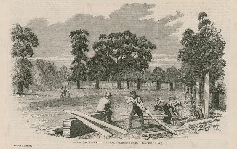 Standort des Gebäudes für die Große Ausstellung von 1851 von English School