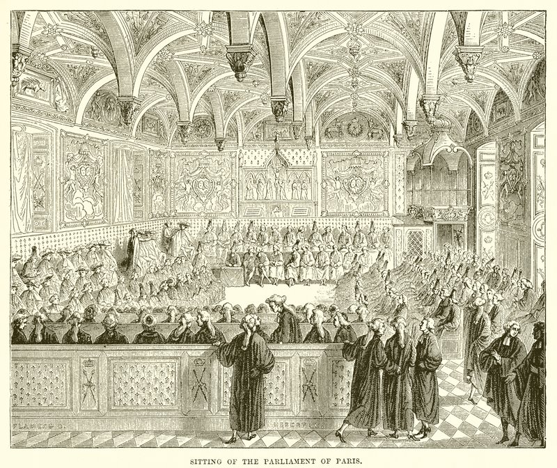 Sitzung des Parlaments von Paris von English School
