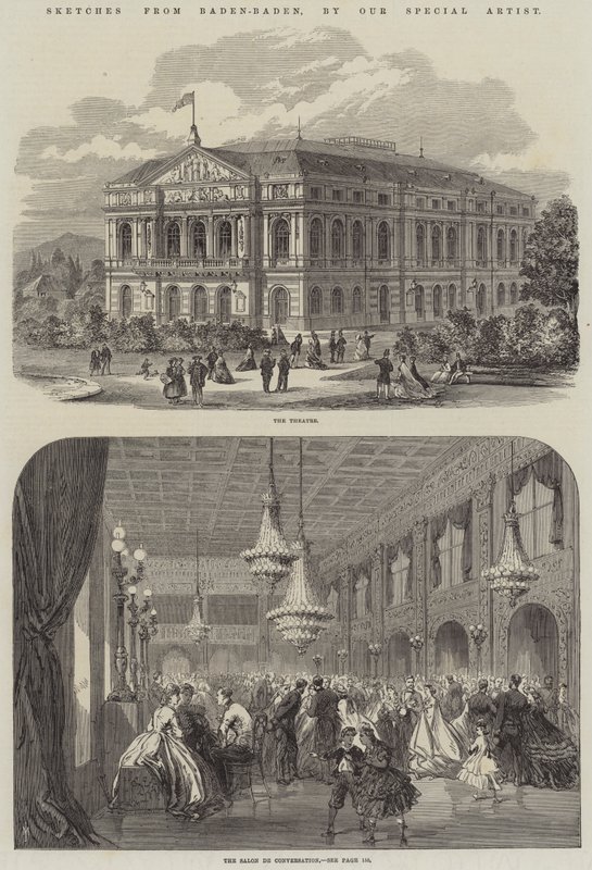 Skizzen aus Baden-Baden (Gravur) von English School