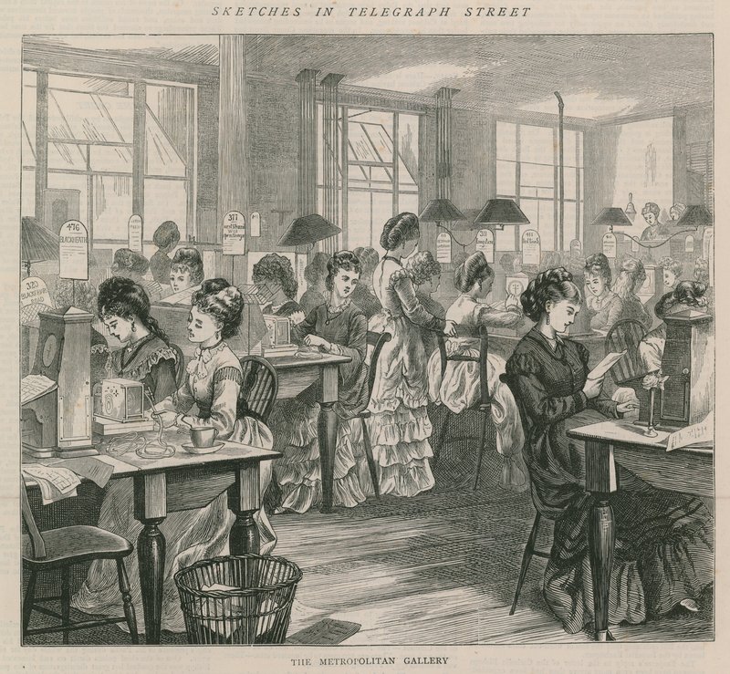 Skizzen in der Telegraph Street - Die Metropolitan-Galerie von English School