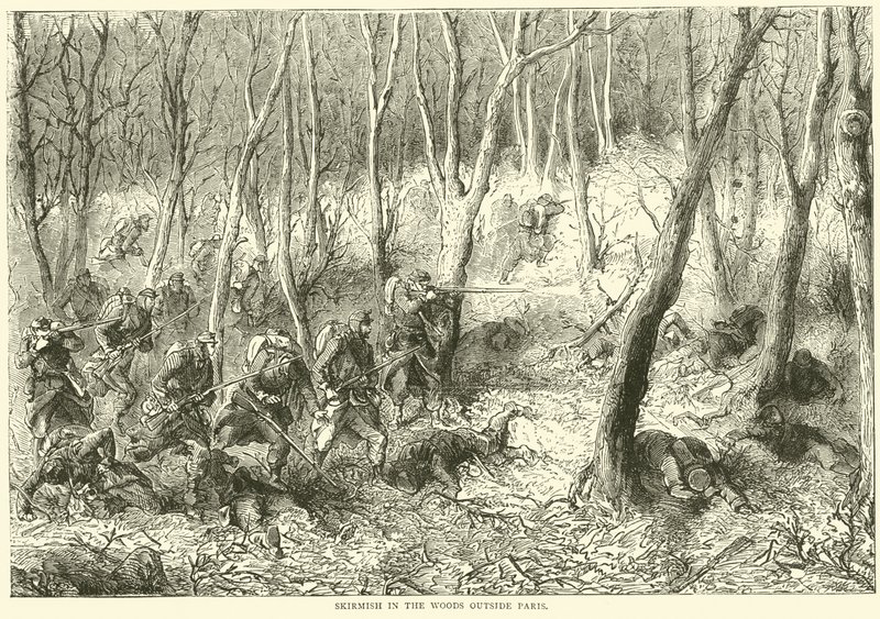 Gefecht im Wald vor Paris, Oktober 1870 von English School