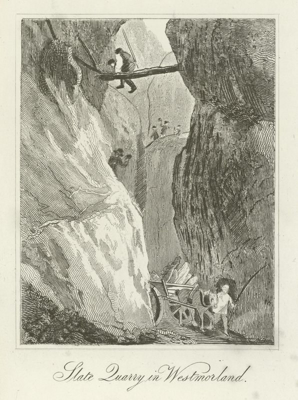 Schieferbruch in Westmorland von English School