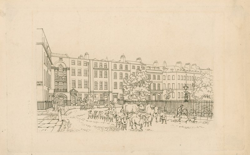 Soho Square, Blick nach Westen von English School