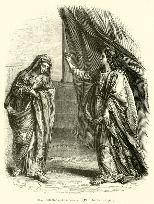 Salomo und Bathseba, Philippe de Champaigne von English School