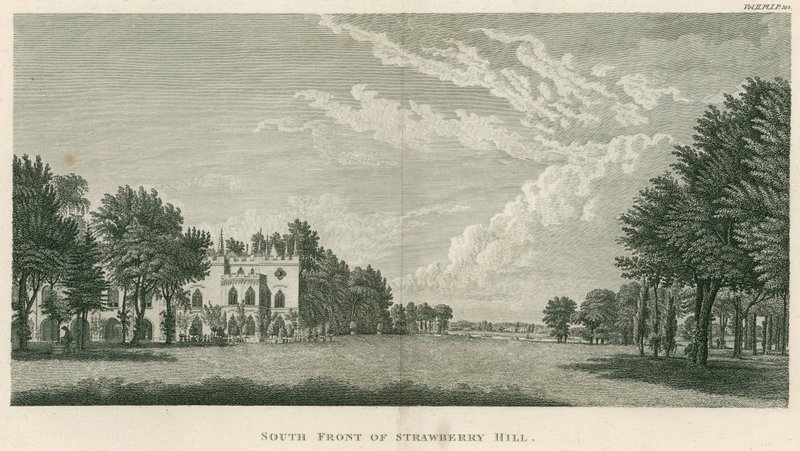 Südfassade von Strawberry Hill, Twickenham, London von English School