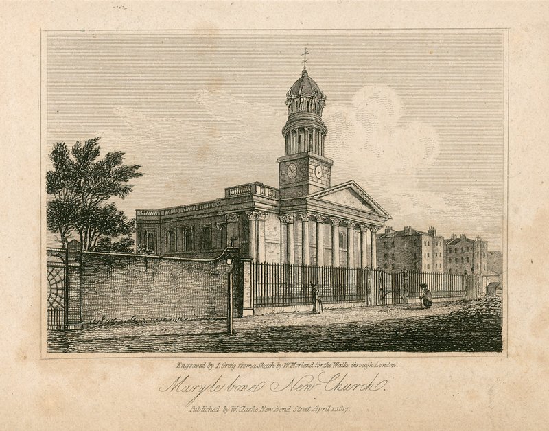 St Marylebone Kirche, London von English School
