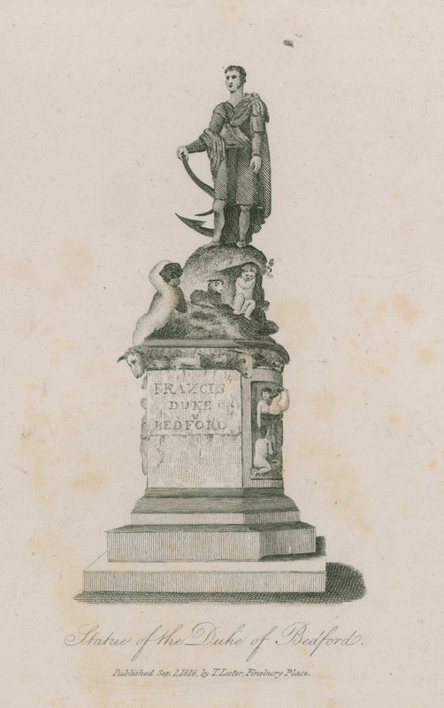 Statue von Frances, Duke of Bedford, am Russell Square, London von English School
