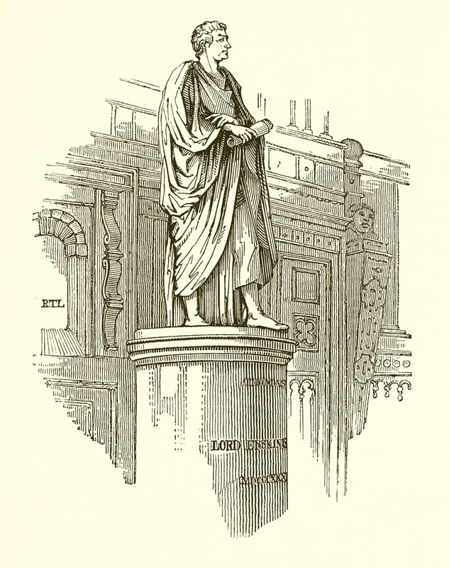 Statue von Lord Erskine in der Lincolns Inn Hall von English School