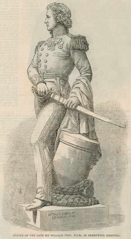 Statue des verstorbenen Sir William Peel von English School