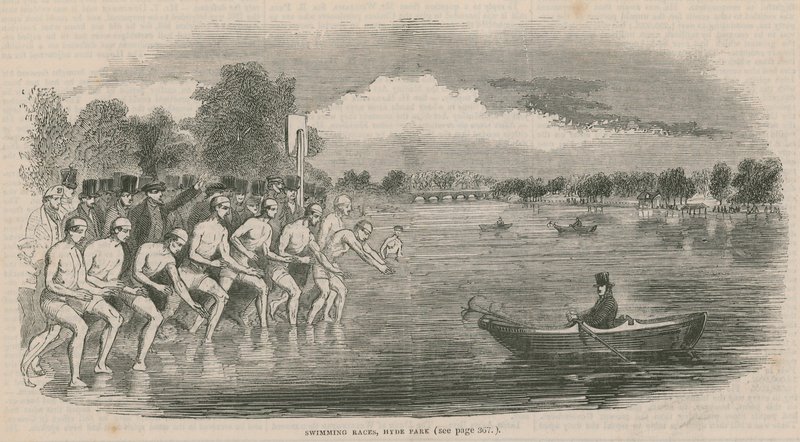 Schwimmwettbewerbe, Hyde Park, London von English School