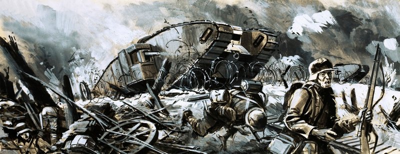 Panzer tauchten erstmals während des Ersten Weltkriegs auf von English School