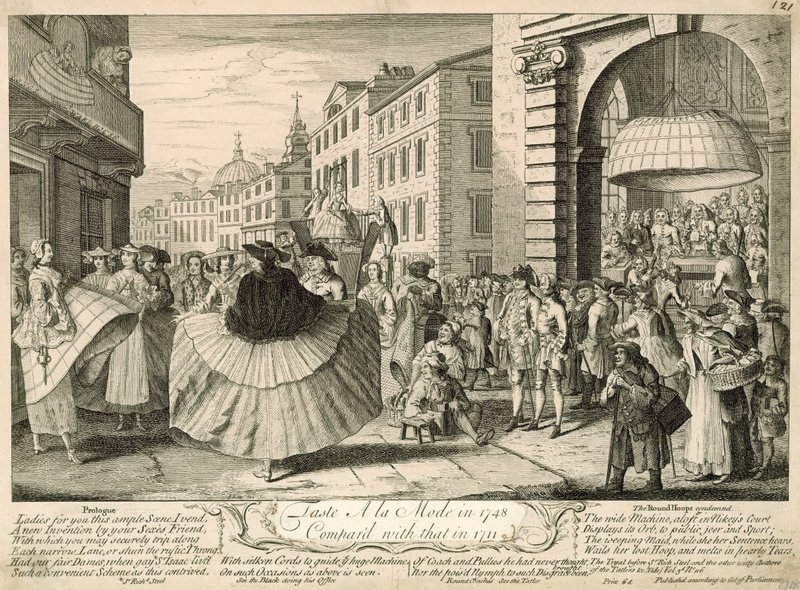 Geschmack à la Mode im Jahr 1748 im Vergleich zu 1711 von English School
