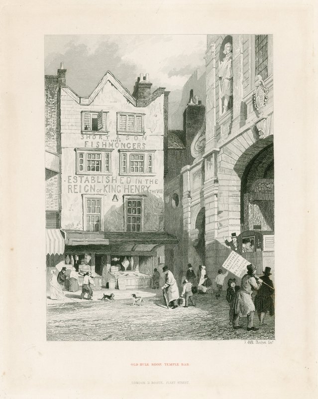 Temple Bar, London. Alter Bulk Shop von English School