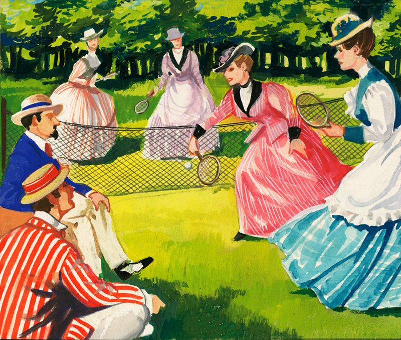 Tennis war immer bei Frauen beliebt von English School