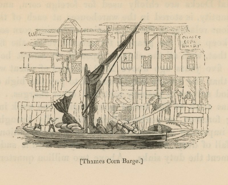 Getreidebarke auf der Themse von English School