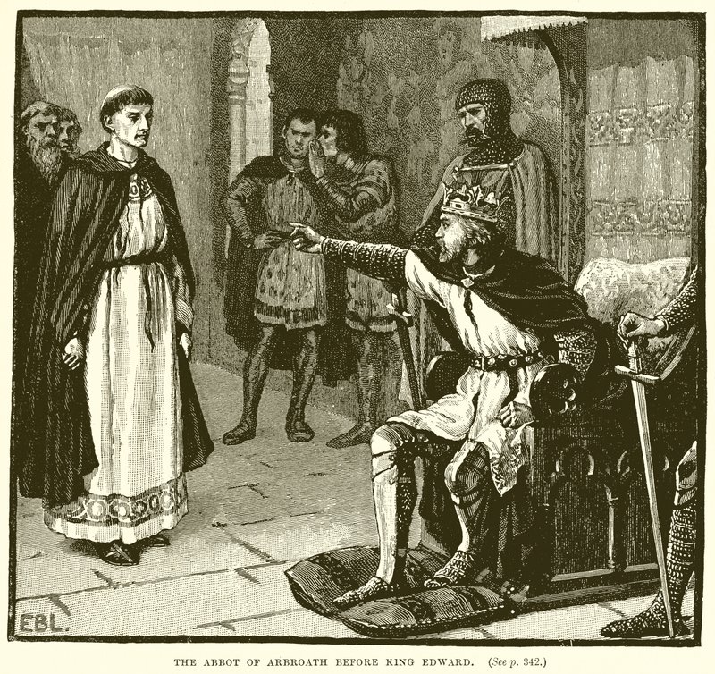 Der Abt von Arbroath vor König Edward von English School