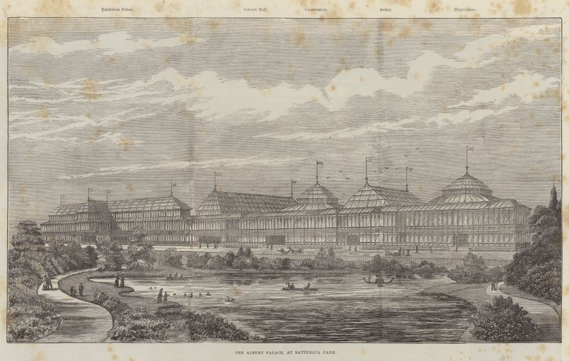 Der Albert-Palast im Battersea Park (Gravur) von English School