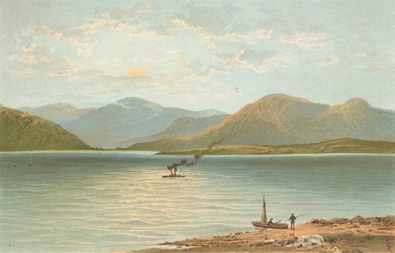 Die Ardgower Berge von Ballachulish von English School