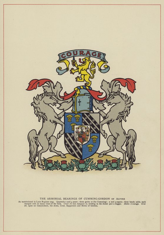 Die Wappen von Cumming-Gordon von Altyre von English School