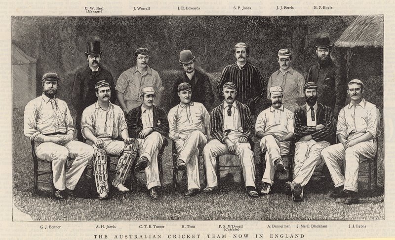 Das australische Cricket-Team, das jetzt in England ist von English School