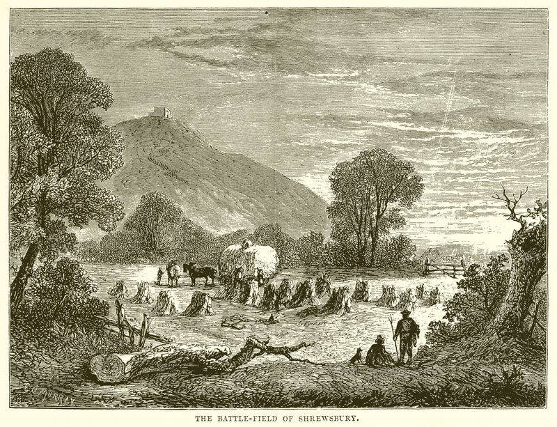 Das Schlachtfeld von Shrewsbury von English School