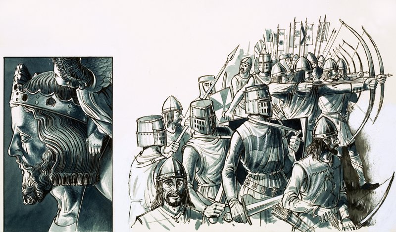Die Schlacht von Bannockburn von English School