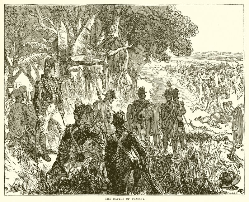 Die Schlacht von Plassey von English School