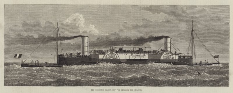 Das Bessemer-Salon-Schiff für die Kanalüberquerung (Stich) von English School
