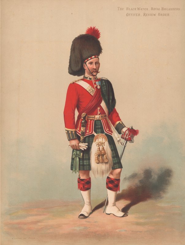 The Black Watch, Royal Highlanders, Offizier, Paradeuniform von English School