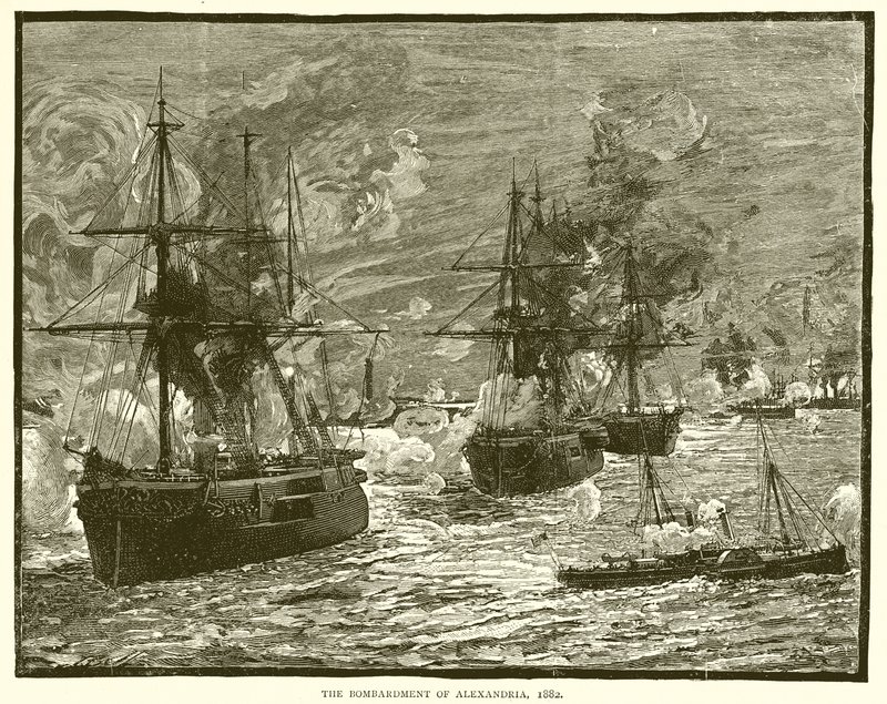 Die Bombardierung von Alexandria, 1882 von English School