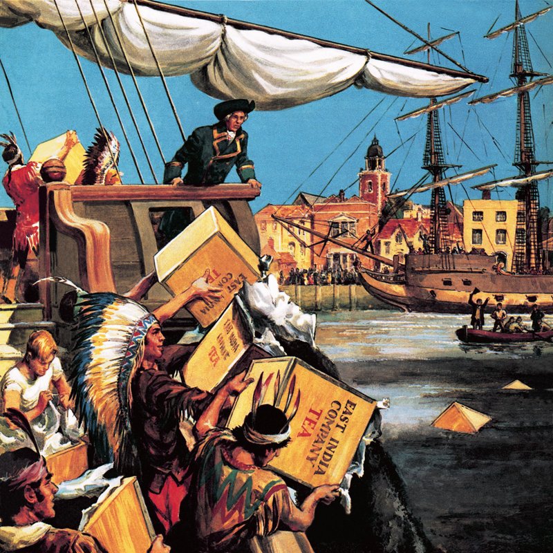 Die Boston Tea Party von English School