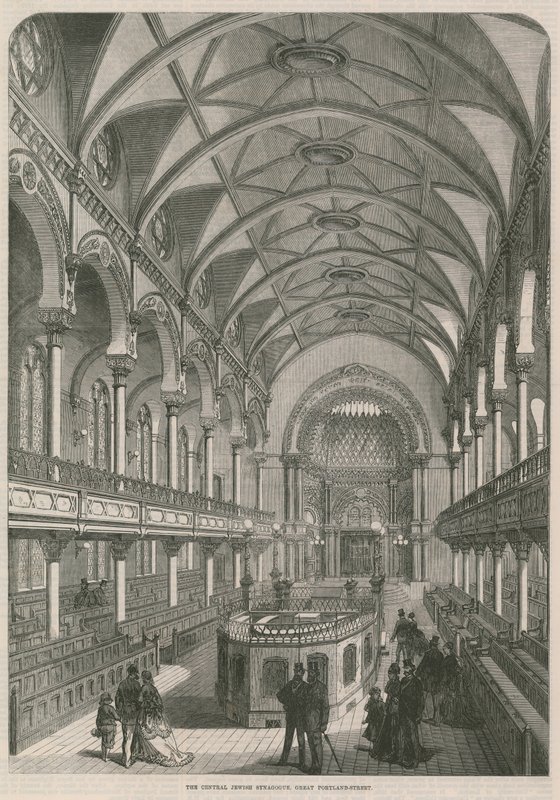 Die zentrale jüdische Synagoge, Great Portland Street, London von English School