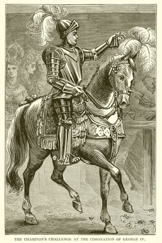 Die Herausforderung des Champions bei der Krönung von George IV von English School
