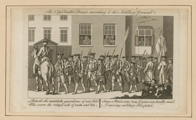 Die City Trained Bands marschieren zum Artillery Ground von English School