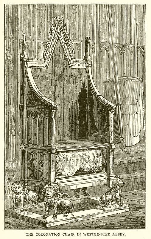Der Krönungsstuhl in der Westminster Abbey von English School
