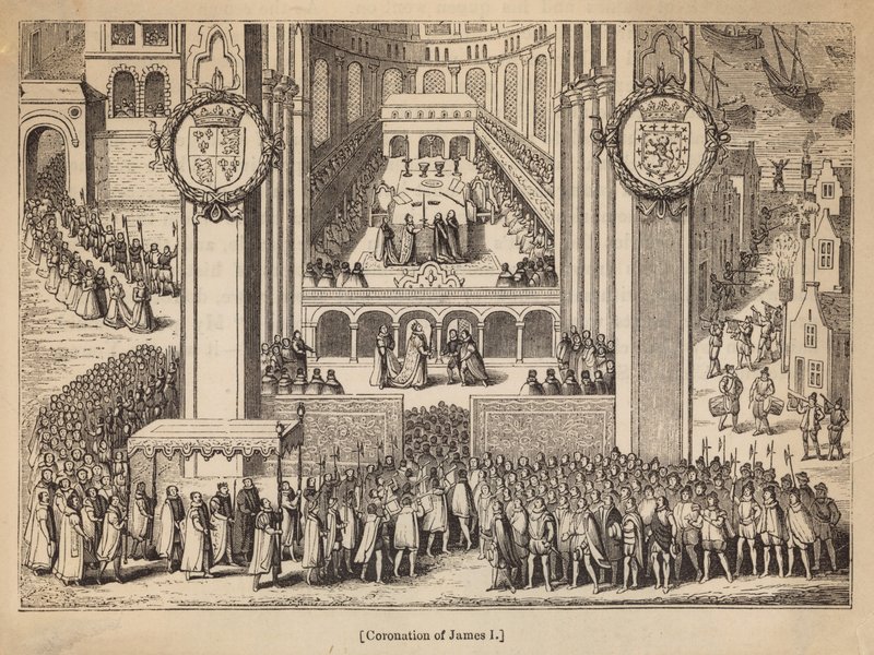 Die Krönung von König James I. von English School