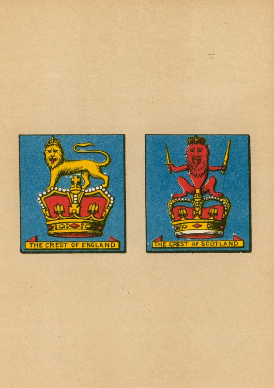 Das Wappen von England. Das Wappen von Schottland von English School